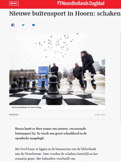 Artikel in het NHD over het schaakspel