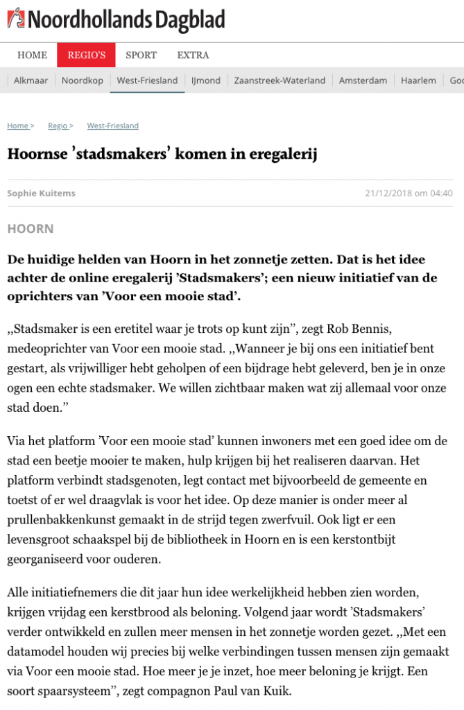NHD – Stadsmakers